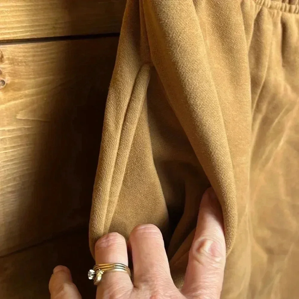 Ferme’ sweatpants women’s Md pockets‎ drawstring thick soft camel loungewear Y2K - Picture 7 of 10